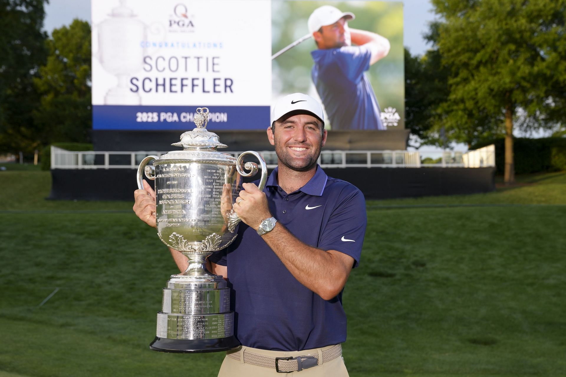 Scottie Scheffler at the 2025 PGA Championship (Source: Getty)